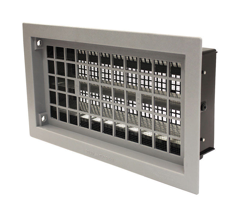 AIR VENT INC, Air Vent Gray Plastic Rectangle Automatic Foundation Vent 8 H x 16 W x 4.1 D in.