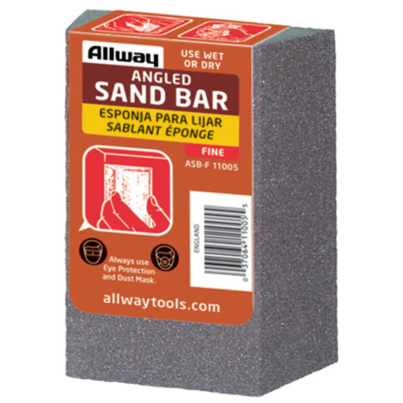 ALLWAY TOOLS INC, Allway 5 in. L x 3.5 in. W x 1 in. Fine Angled Sanding Sponge (Pack of 10)