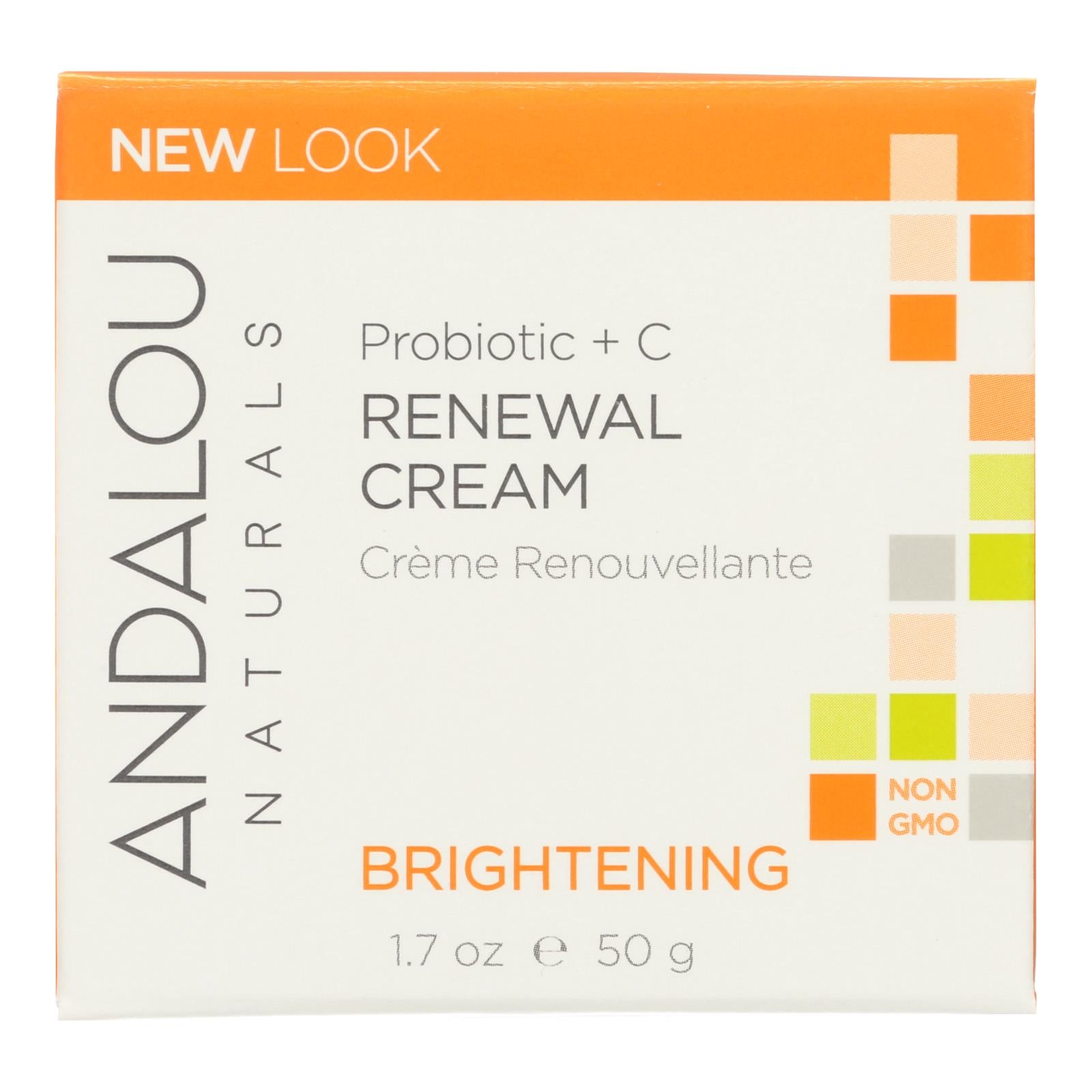 Andalou Naturals, Andalou Naturals Renewal Cream Brightening Probiotic plus C - 1.7 fl oz