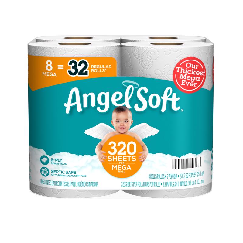 GEORGIA PACIFIC CORPORATION, Angel Soft Toilet Paper 8 Rolls 320 sheet 270.2 sq ft (Pack of 8)