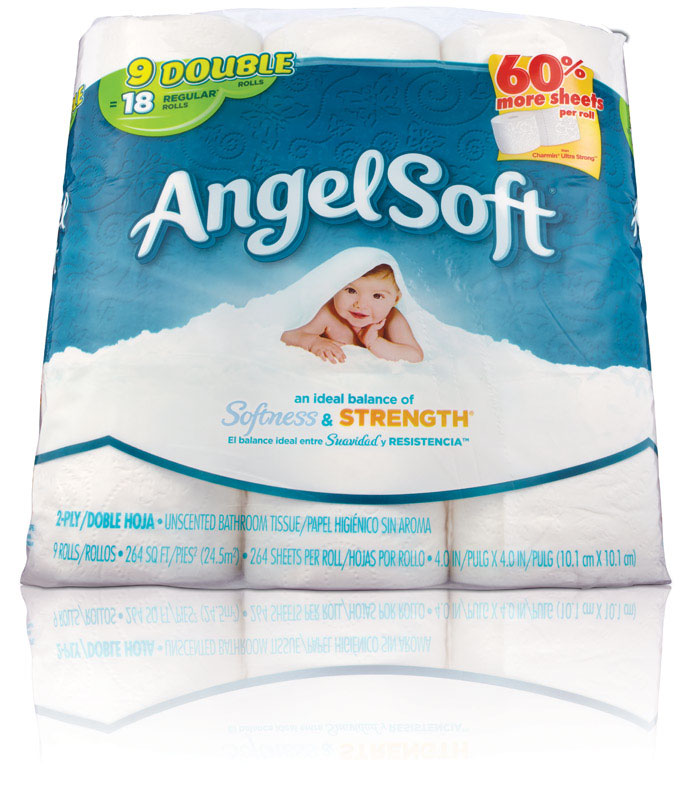 GEORGIA PACIFIC CORPORATION, Angel Soft Toilet Paper 9 roll 264 sheet 264 SQFT (Pack of 5)