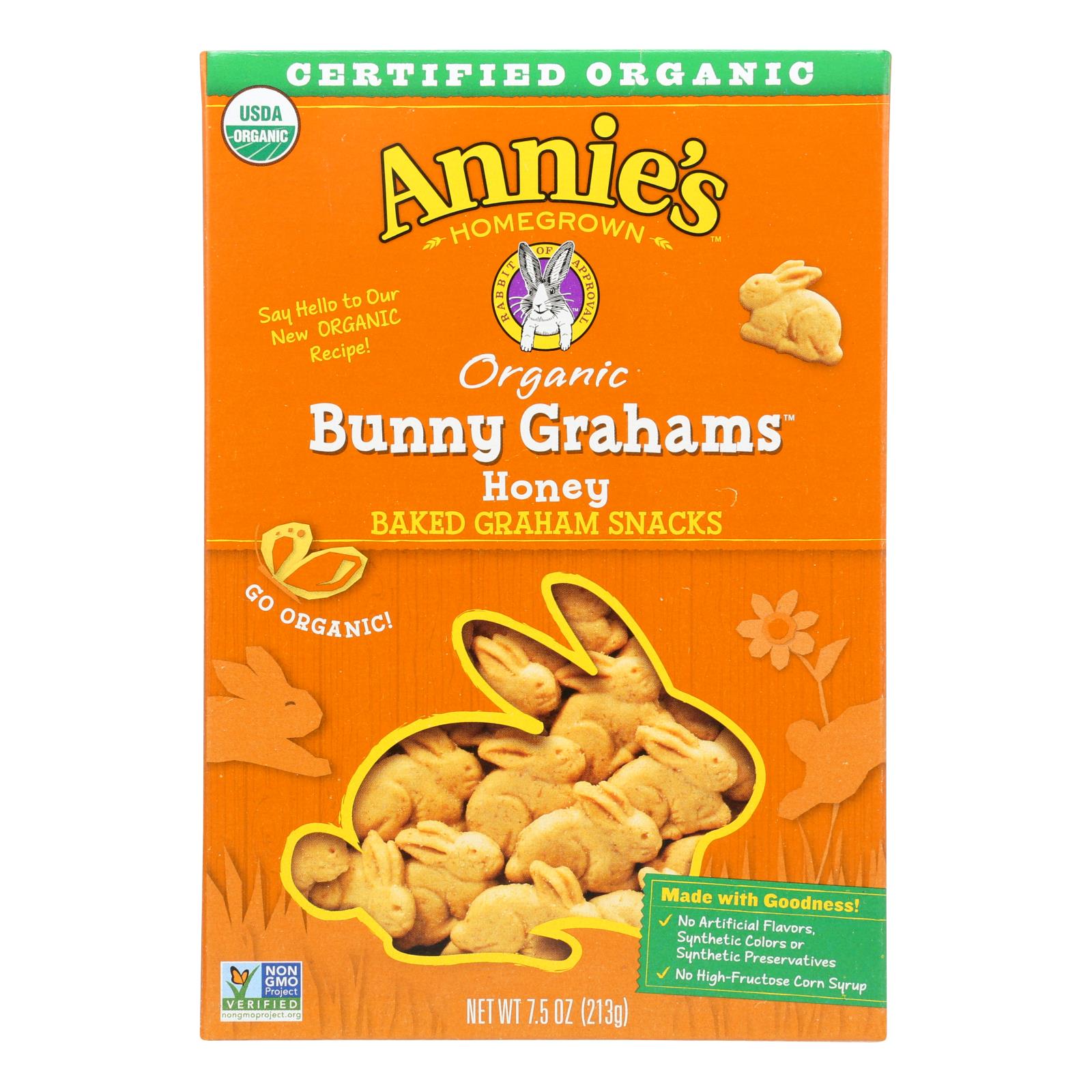 Annie'S Homegrown, Annie'S Homegrown Bunny Grahams Honey - Case Of 12 - 7.5 Oz (Pack of 12)