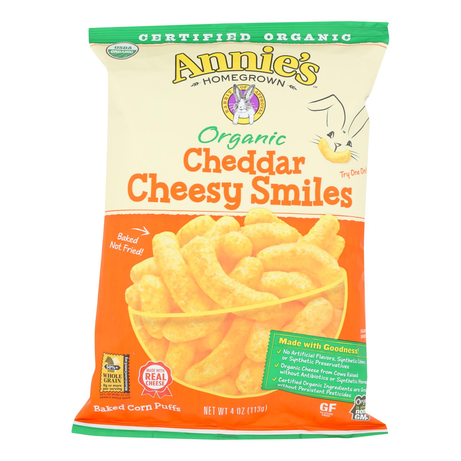 Annie'S Homegrown, Annie'S Homegrown Cheese Puffs Cheddar - Case Of 12 - 4 Oz (Pack of 12)