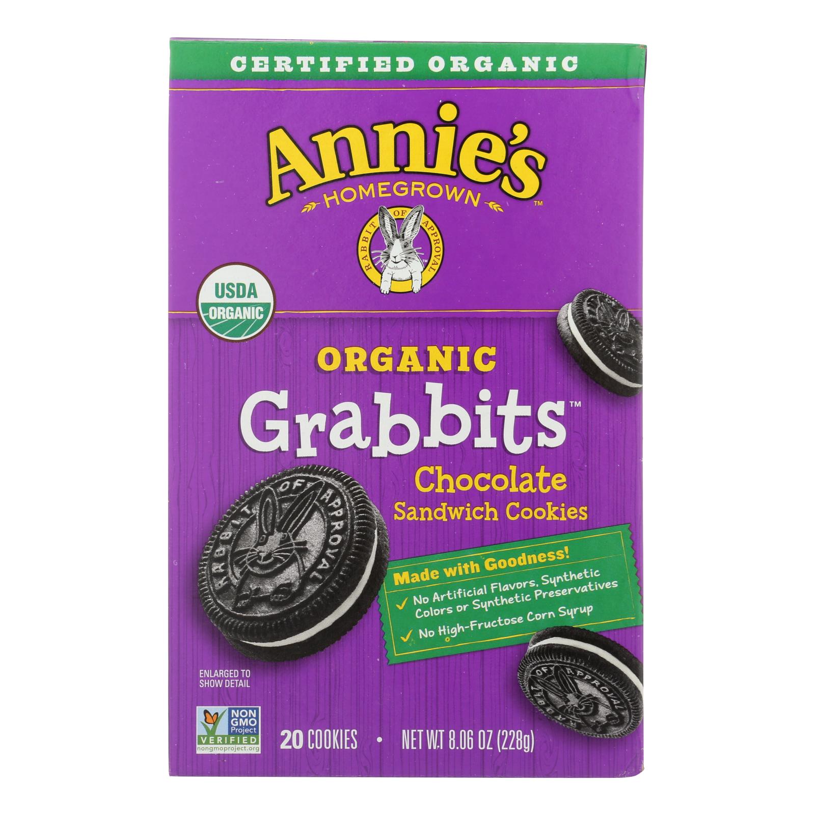 Annie'S Homegrown, Annie'S Homegrown Cookie Grabbits Chocolate - Case Of 10 - 8.06 Oz (Pack of 10)