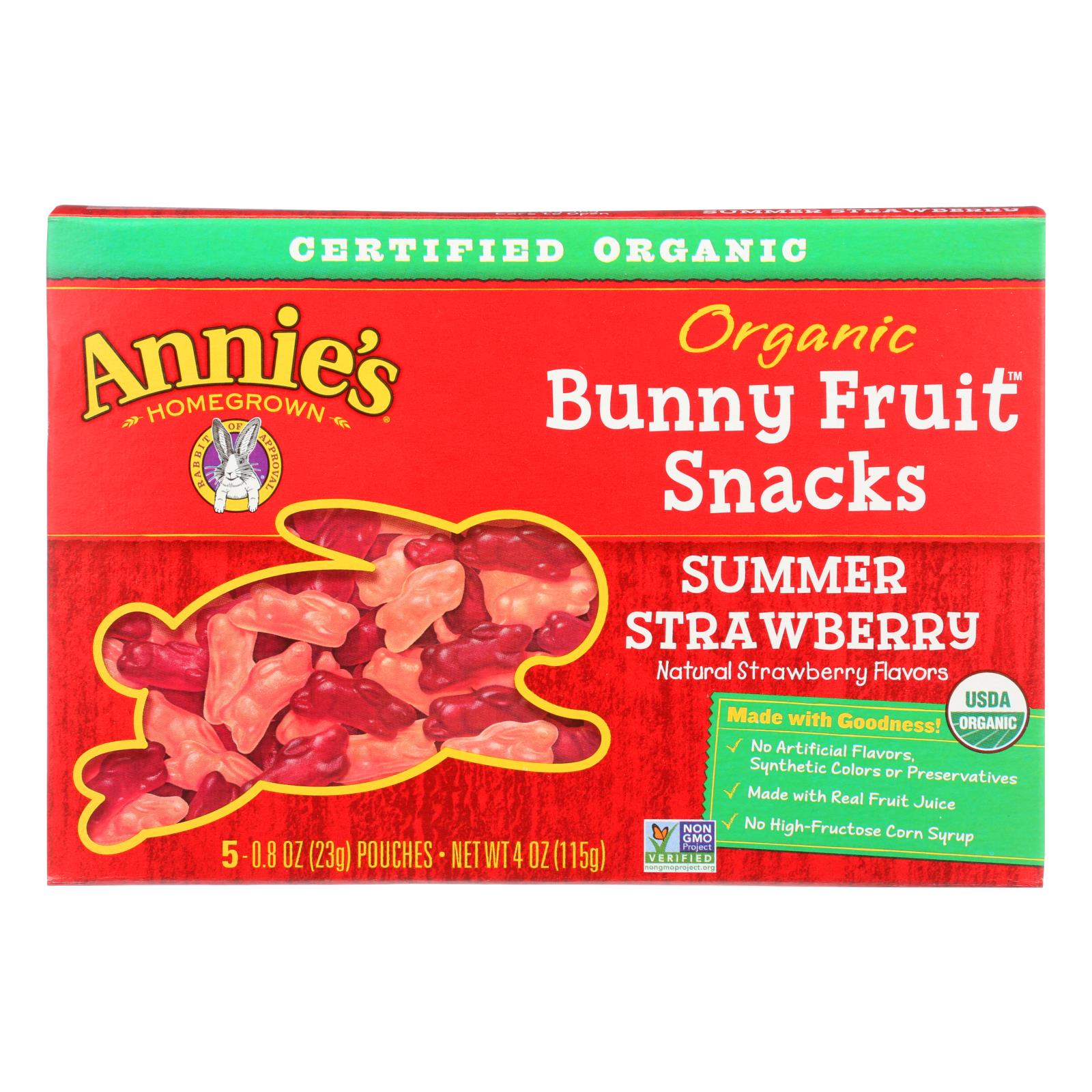 Annie'S Homegrown, Annie'S Homegrown Fruit Snack Summer Strawberry - Case Of 10 - 4 Oz (Pack of 10)