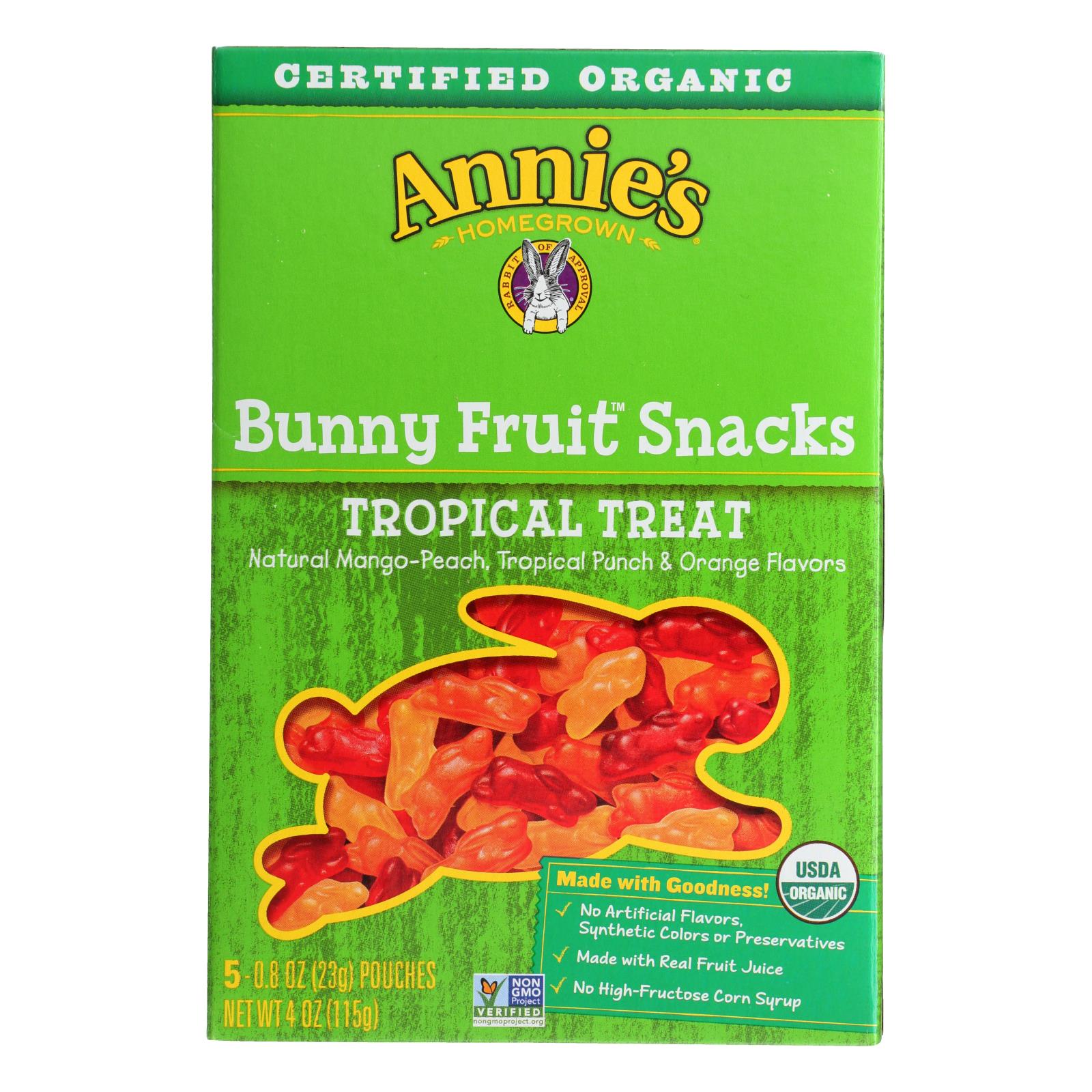 Annie'S Homegrown, Annie'S Homegrown Fruit Snack Tropical Treat - Case Of 10 - 4 Oz (Pack of 10)