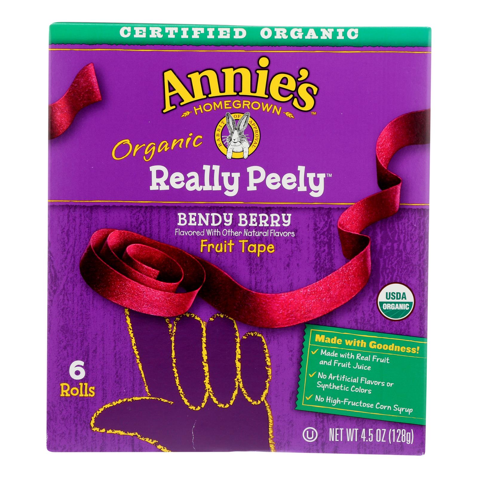 Annie'S Homegrown, Annie's Fruit Snacks Bendy Berry - Case of 6 - 4.5 oz. (Pack of 8)