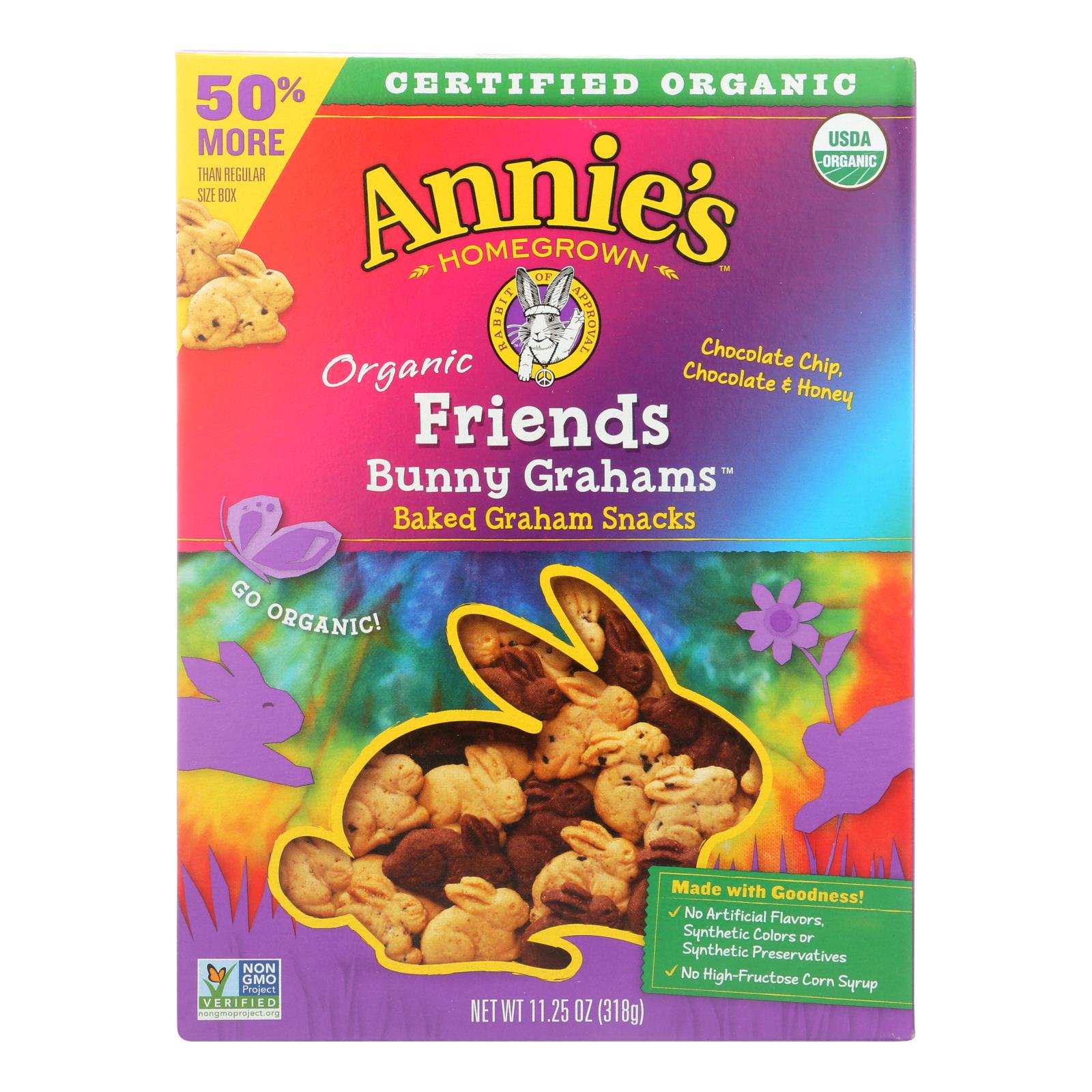 Annie'S Homegrown, Annie's Homegrown Bunny Grahams - Organic - Friends - Case of 6 - 11.25 oz (Pack of 6)