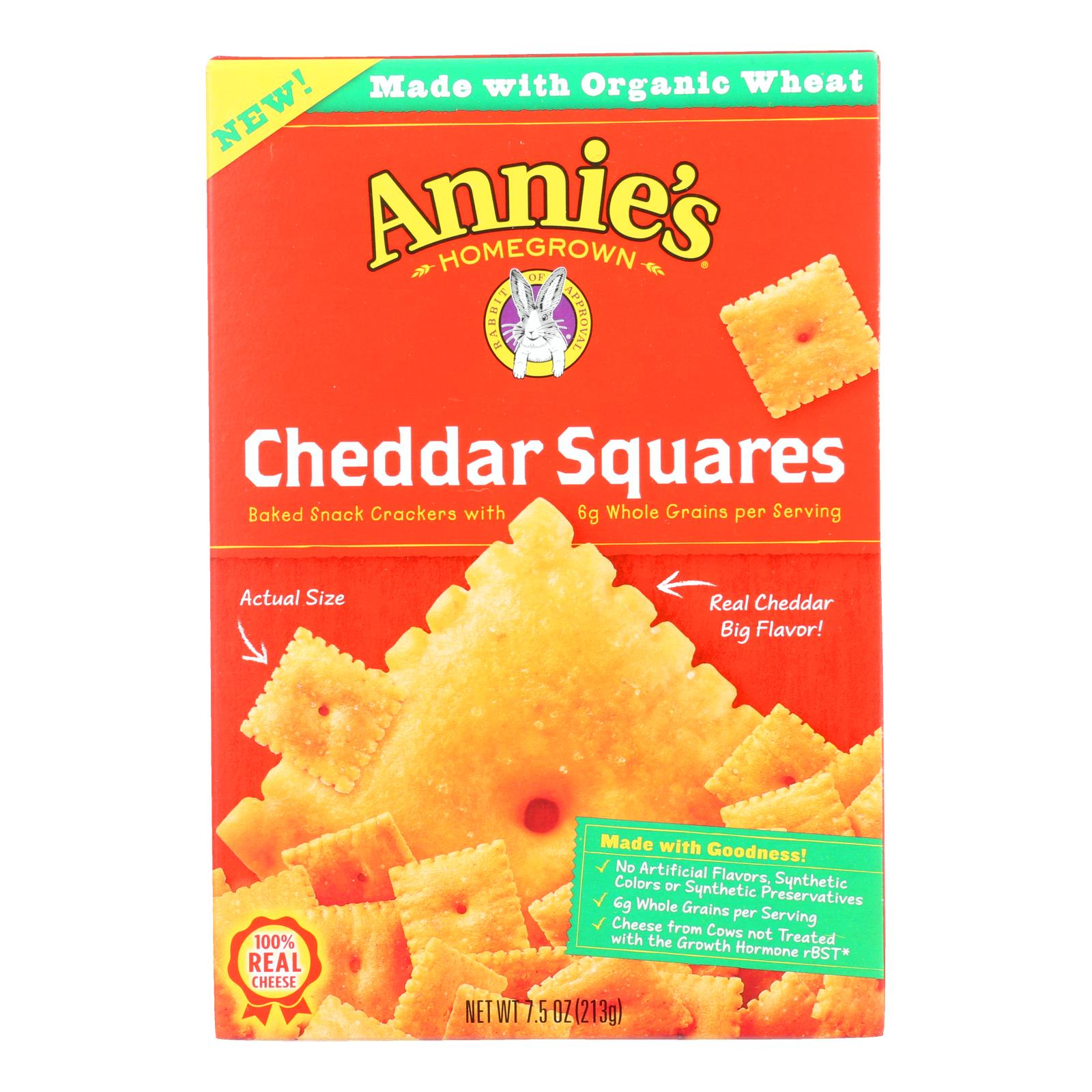 Annie'S Homegrown, Annie's Homegrown - Cracker  Chedder Sqrs - Case of 12-7.5 oz. (Pack of 12)