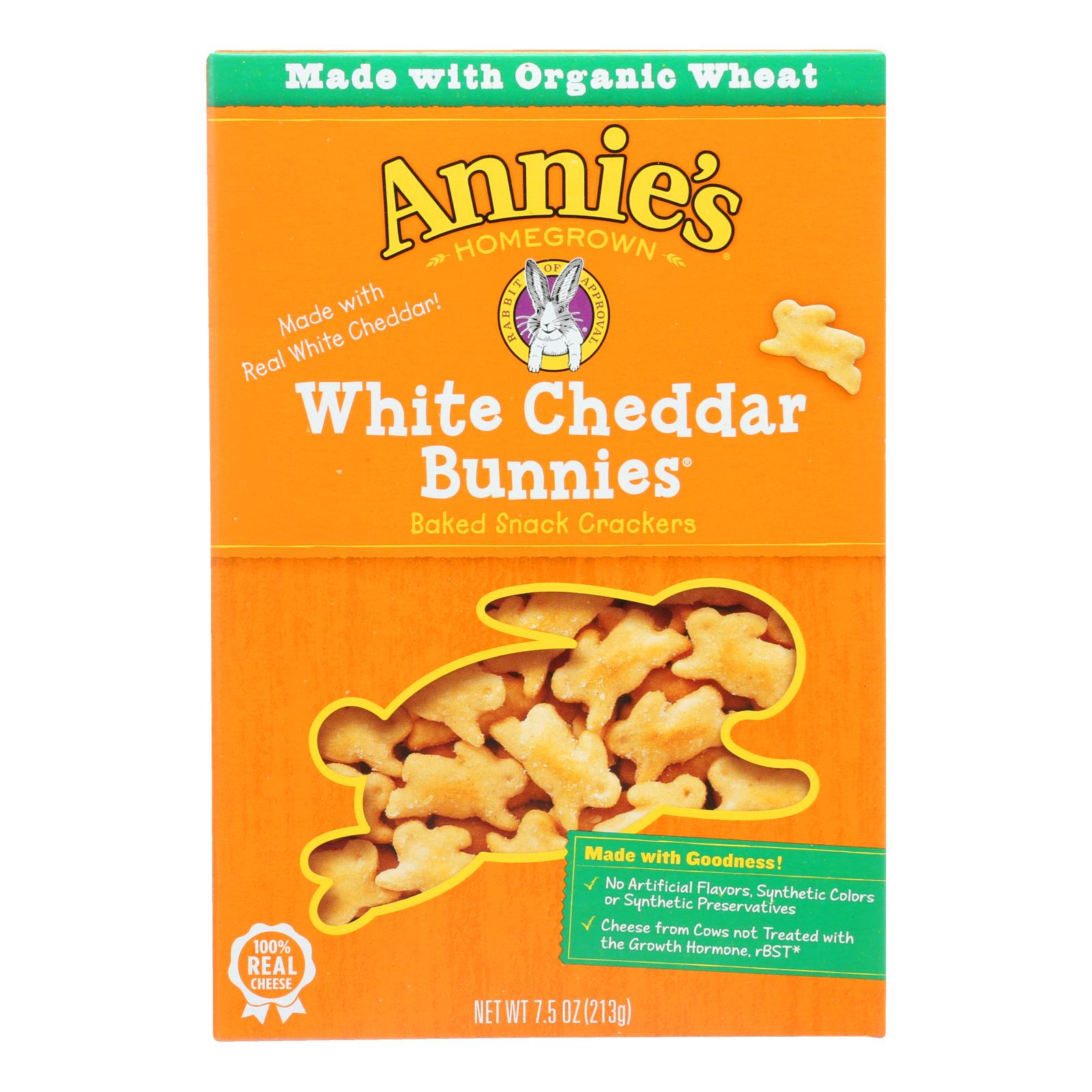 Annie'S Homegrown, Annie's Homegrown - Crcker  Wht Chd Bunny - Case of 12-7.5 oz. (Pack of 12)