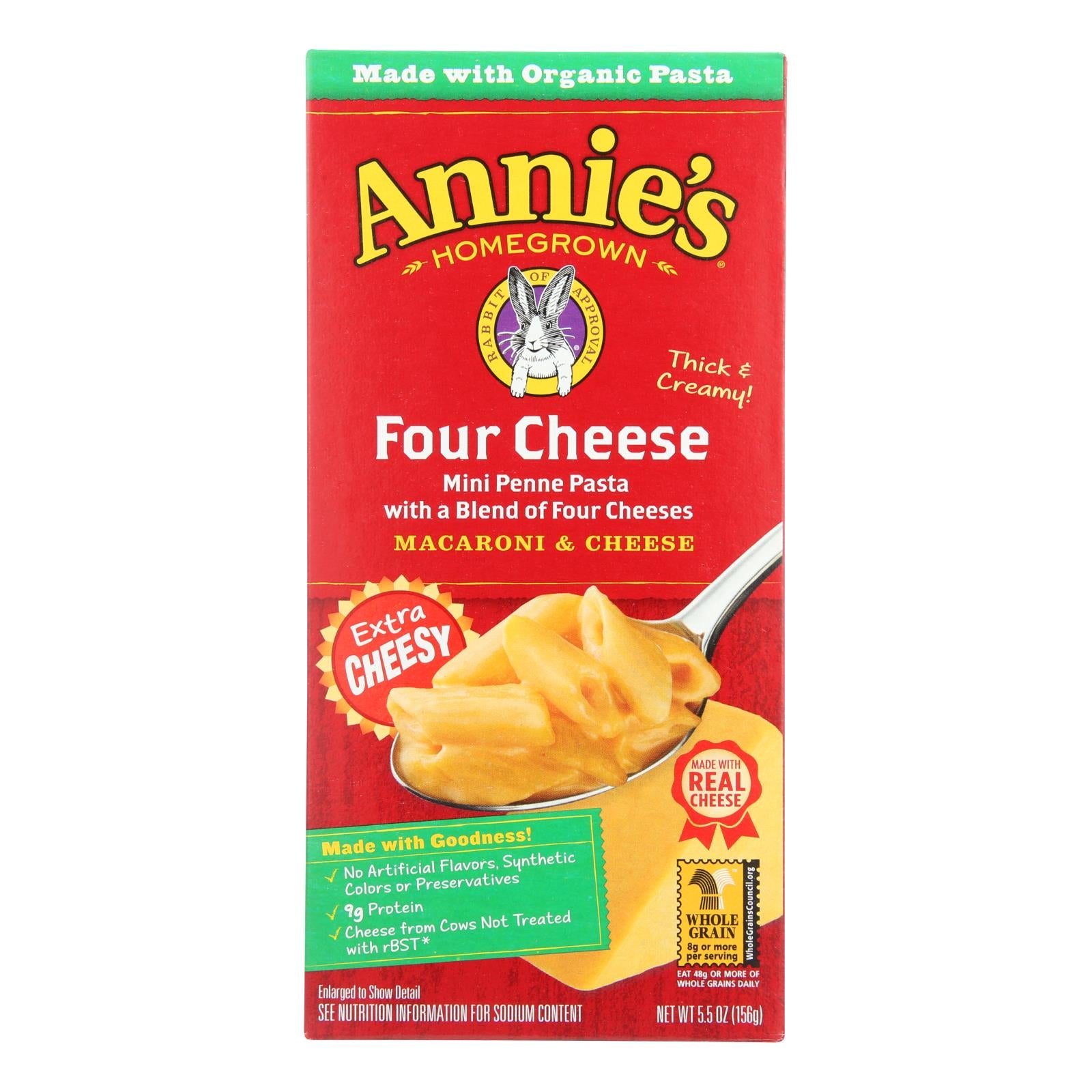 Annie'S Homegrown, Annie's Homegrown Four Cheese Macaroni and Cheese - Case of 12 - 5.5 oz. (Pack of 12)