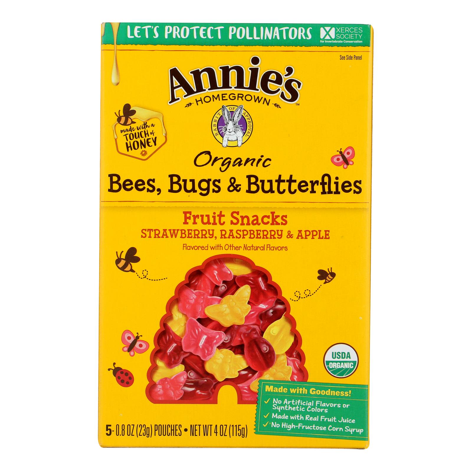 Annie'S Homegrown, Annie's Homegrown - Fruit Snack Trpl Berry Bug - Case of 10 - 4 OZ (Pack of 10)