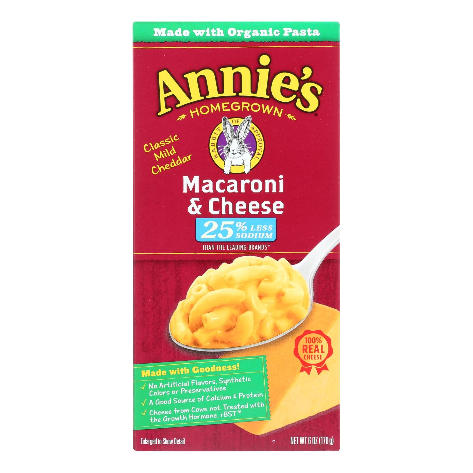 Annie'S Homegrown, Annie's Homegrown Low Sodium Macaroni and Cheese - Case of 12 - 6 oz. (Pack of 12)