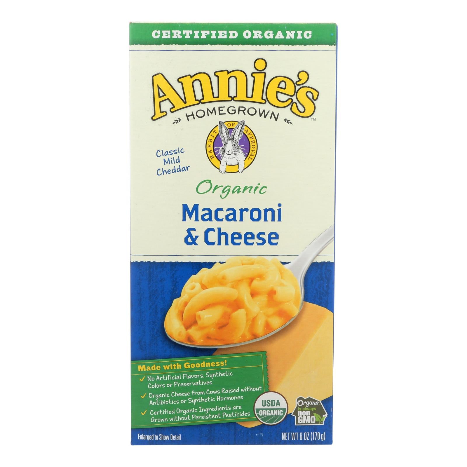 Annie'S Homegrown, Annies Homegrown Macaroni and Cheese - Organic - Classic - 6 oz - case of 12 (Pack of 12)