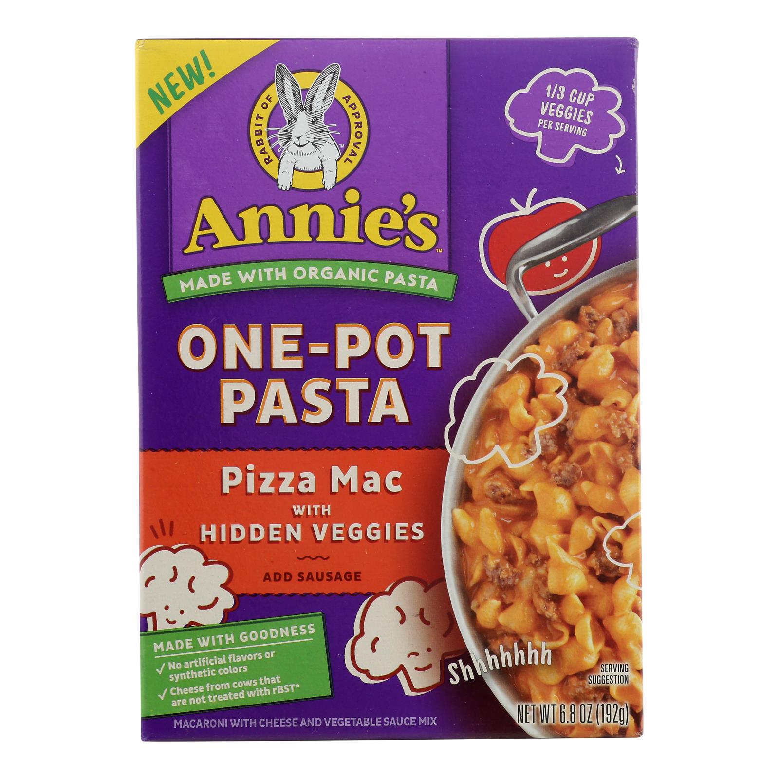 Annie'S Homegrown, Annie's Homegrown - One Pot Psta Veg Pizz - Case of 8 - 6.8 OZ (Pack of 8)
