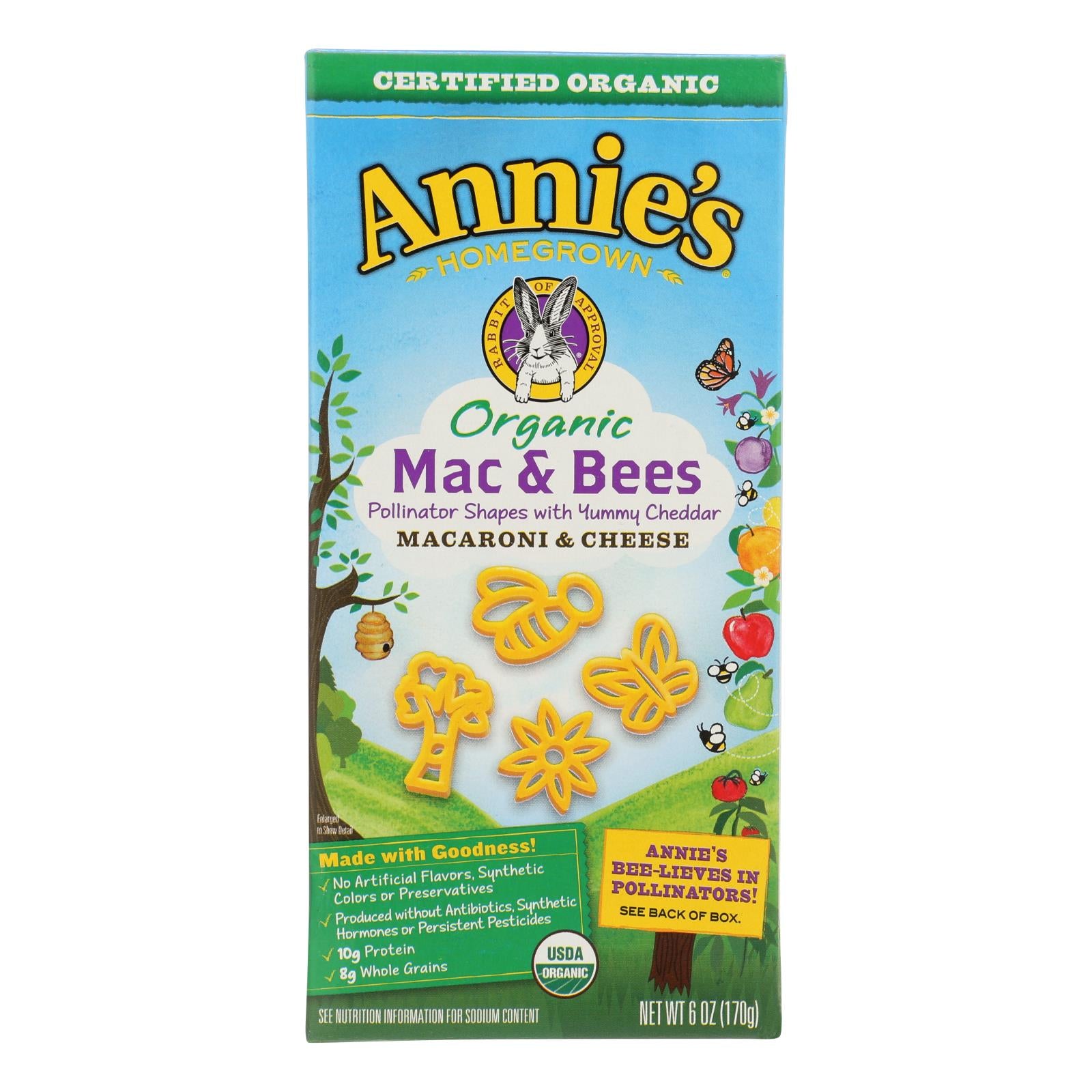 Annie'S Homegrown, Annie's Homegrown Organic Mac and Bees Macaroni and Cheese - Case of 12 - 6 oz. (Pack of 12)