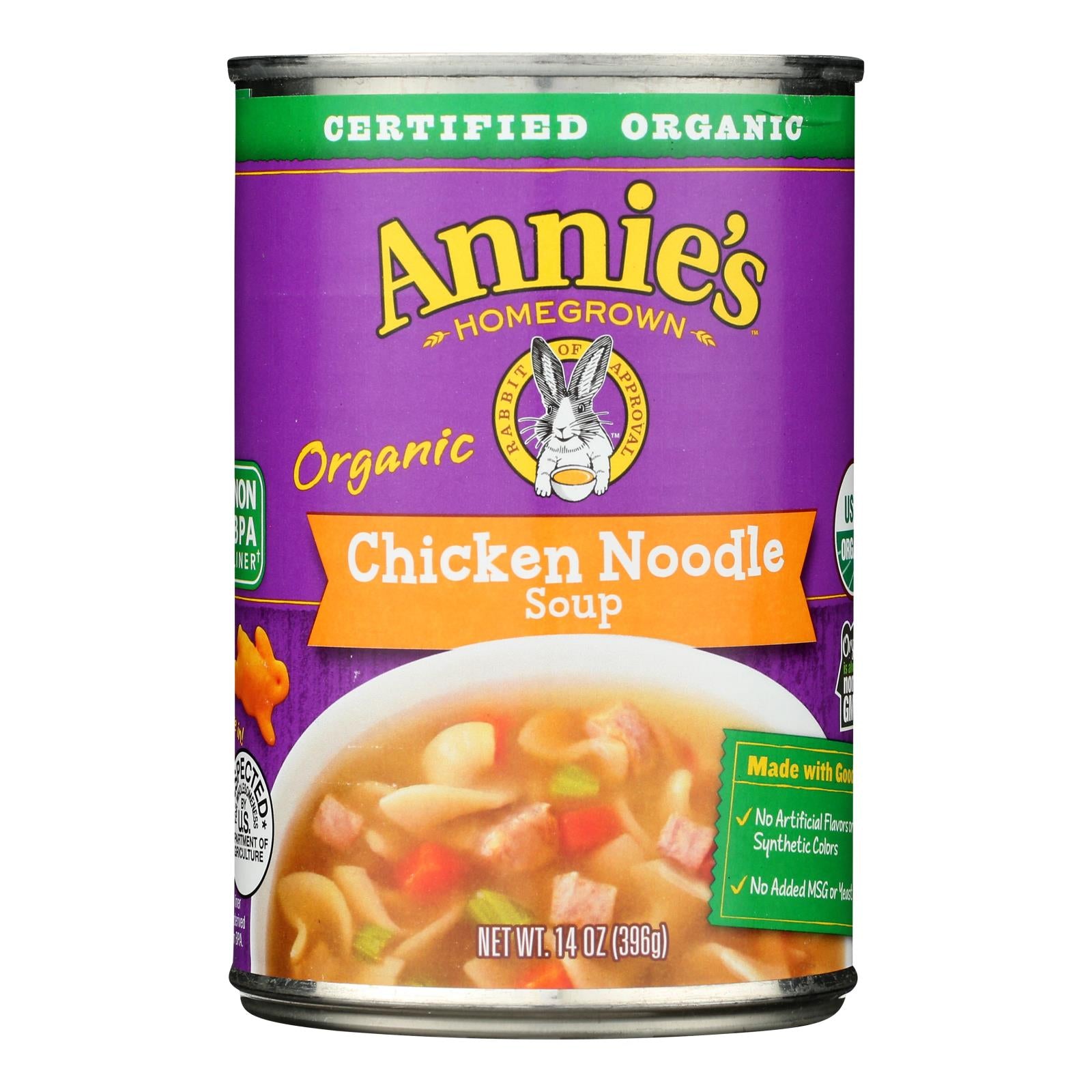 Annie'S Homegrown, Annie's Homegrown - Organic Soup - Chicken Noodle - Case of 8 - 14 oz. (Pack of 8)