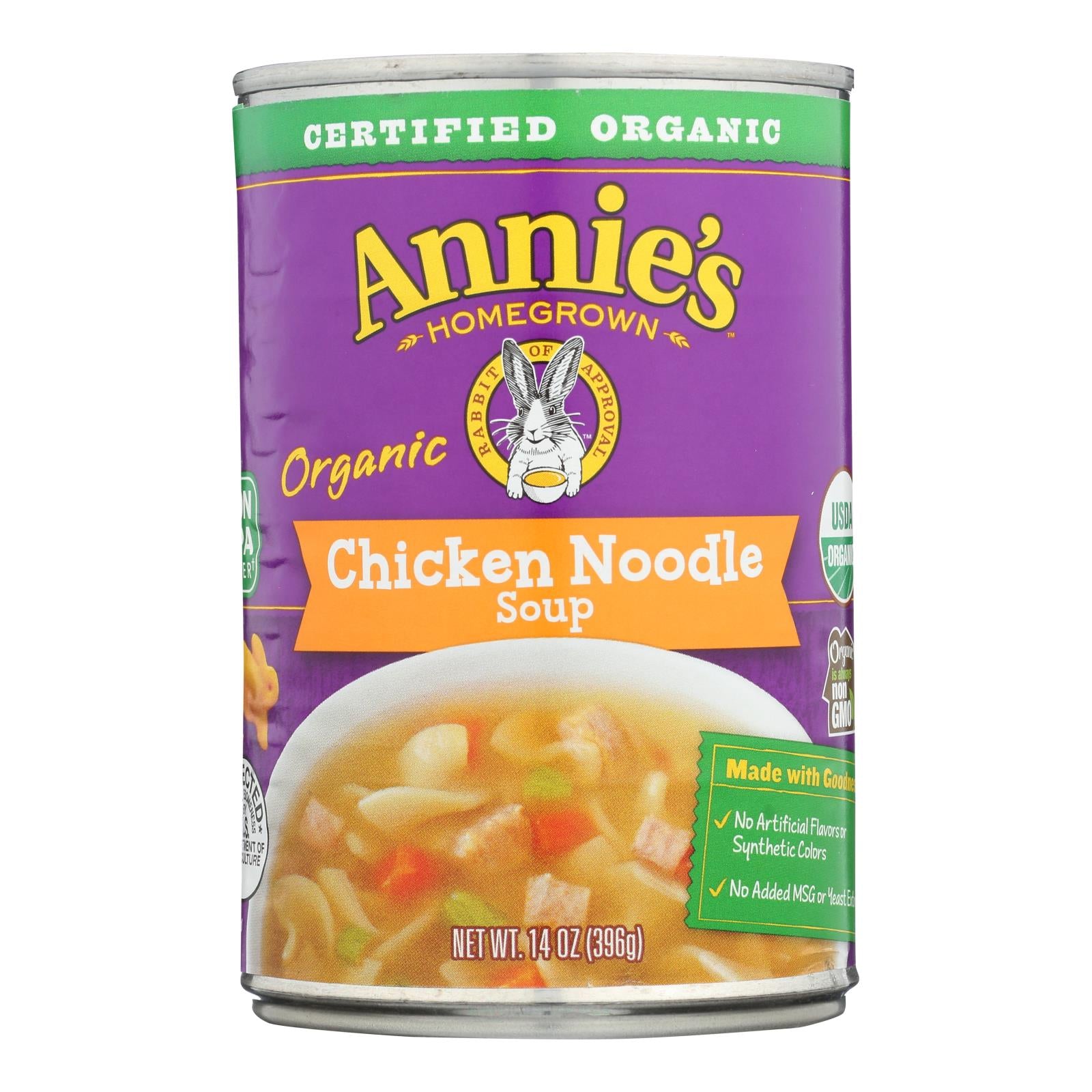 Annie'S Homegrown, Annie's Homegrown - Organic Soup - Chicken Noodle - Case of 8 - 14 oz. (Pack of 8)