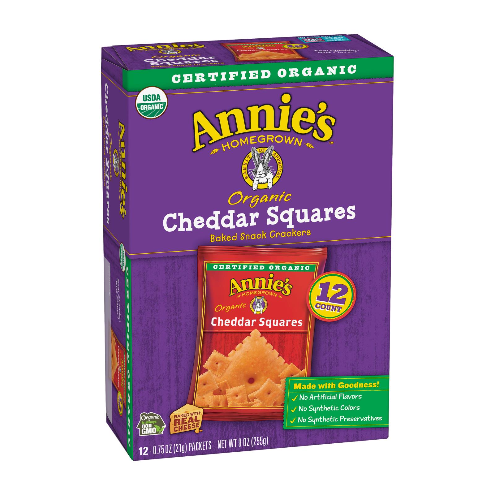 Annie'S Homegrown, Annie's Homegrown - Snack Pack Cracker Chedsqr - Case of 4 - 12/.75OZ (Pack of 4)