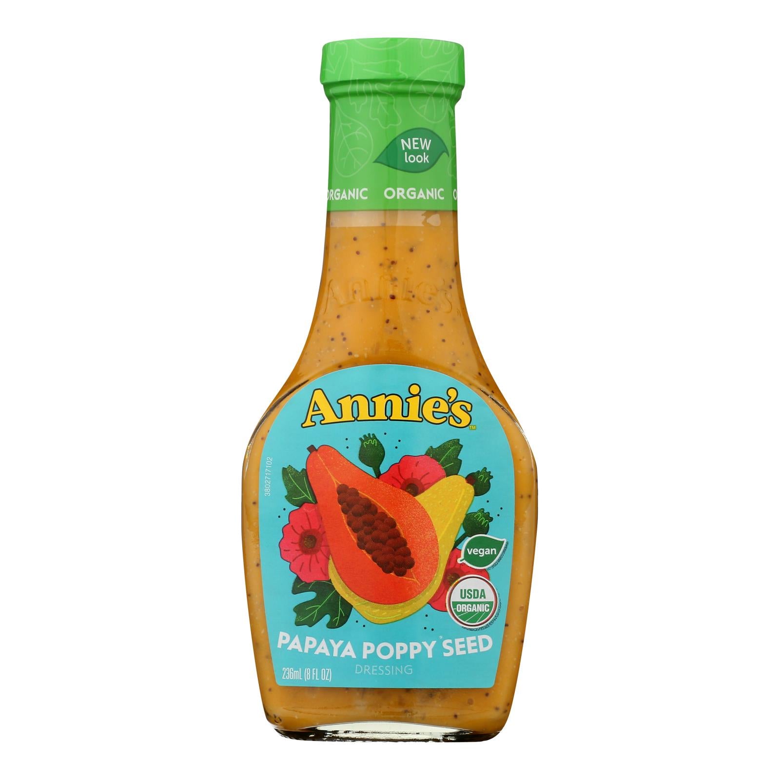 Annie'S Naturals, Annie's Naturals Organic Dressing Papaya Poppy Seed - Case of 6 - 8 fl oz.