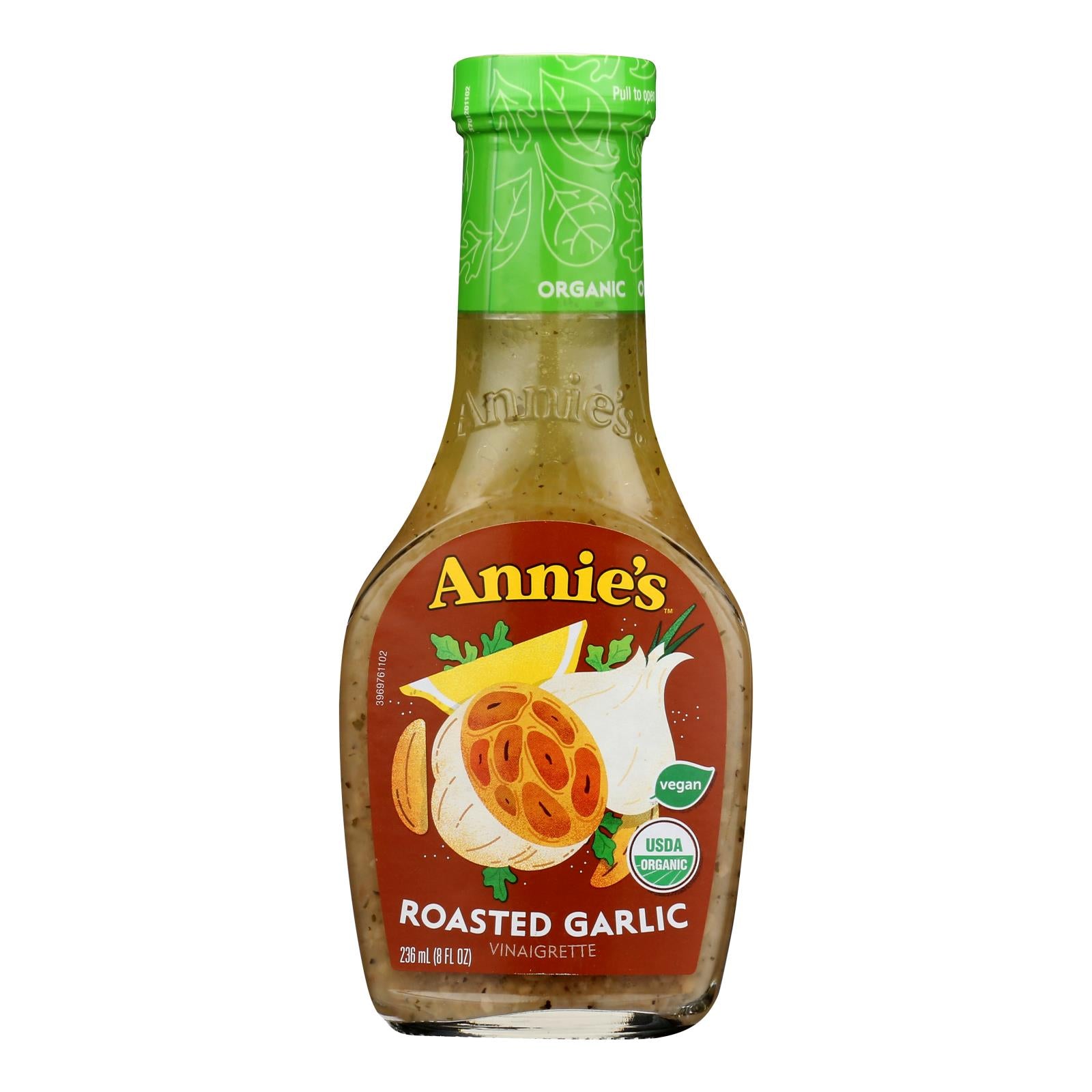 Annie'S Naturals, Annie's Naturals Vinaigrette Organic Roasted Garlic - Case of 6 - 8 fl oz.