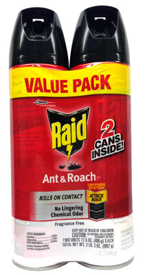 S C Johnson Wax, Ant & Roach Killer, Fragrance-Free, 17.5-oz., 2-Pk. (Pack of 6)
