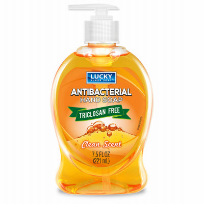 Lucky Super Soft, Anti-Bacterial Liquid Hand Soap, Original Scent, 7.5-oz. (Pack of 12)