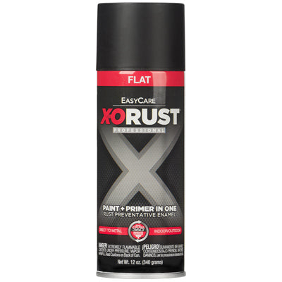 True Value Mfg Company, Anti-Rust Enamel Paint & Primer, Black Flat, 12-oz. Spray