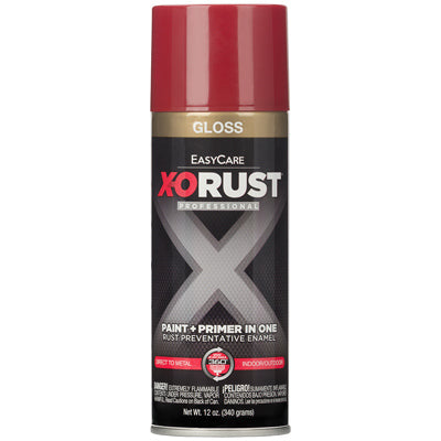 True Value Mfg Company, Anti-Rust Enamel Paint & Primer, Fiesta Red Gloss, 12-oz. Spray