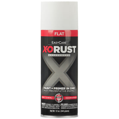 True Value Mfg Company, Anti-Rust Enamel Paint & Primer, White Flat, 12-oz. Spray