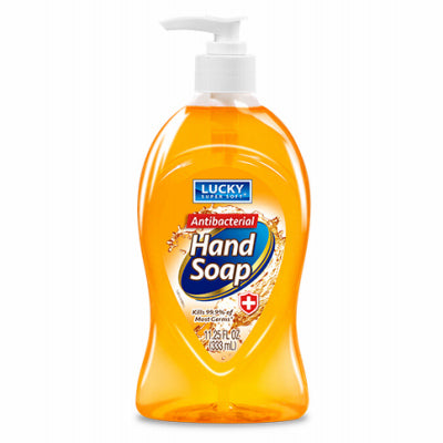 Lucky Super Soft, Antibacterial Hand Soap, 13.5-oz. (Pack of 12)