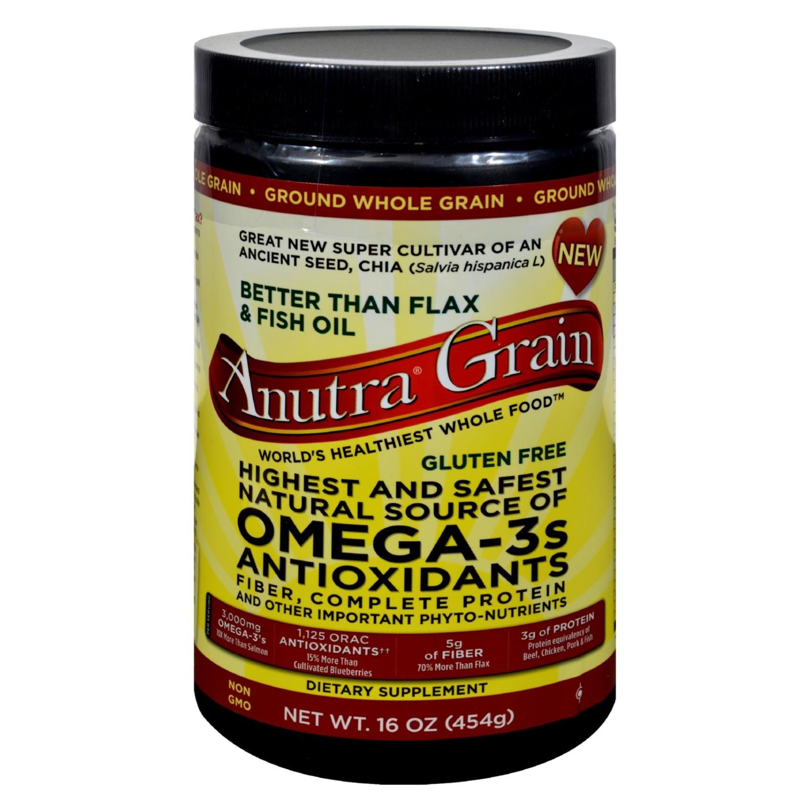 Anutra, Anutra Omega 3 Antioxidants Fiber and Complete Protein Ground - 16 oz