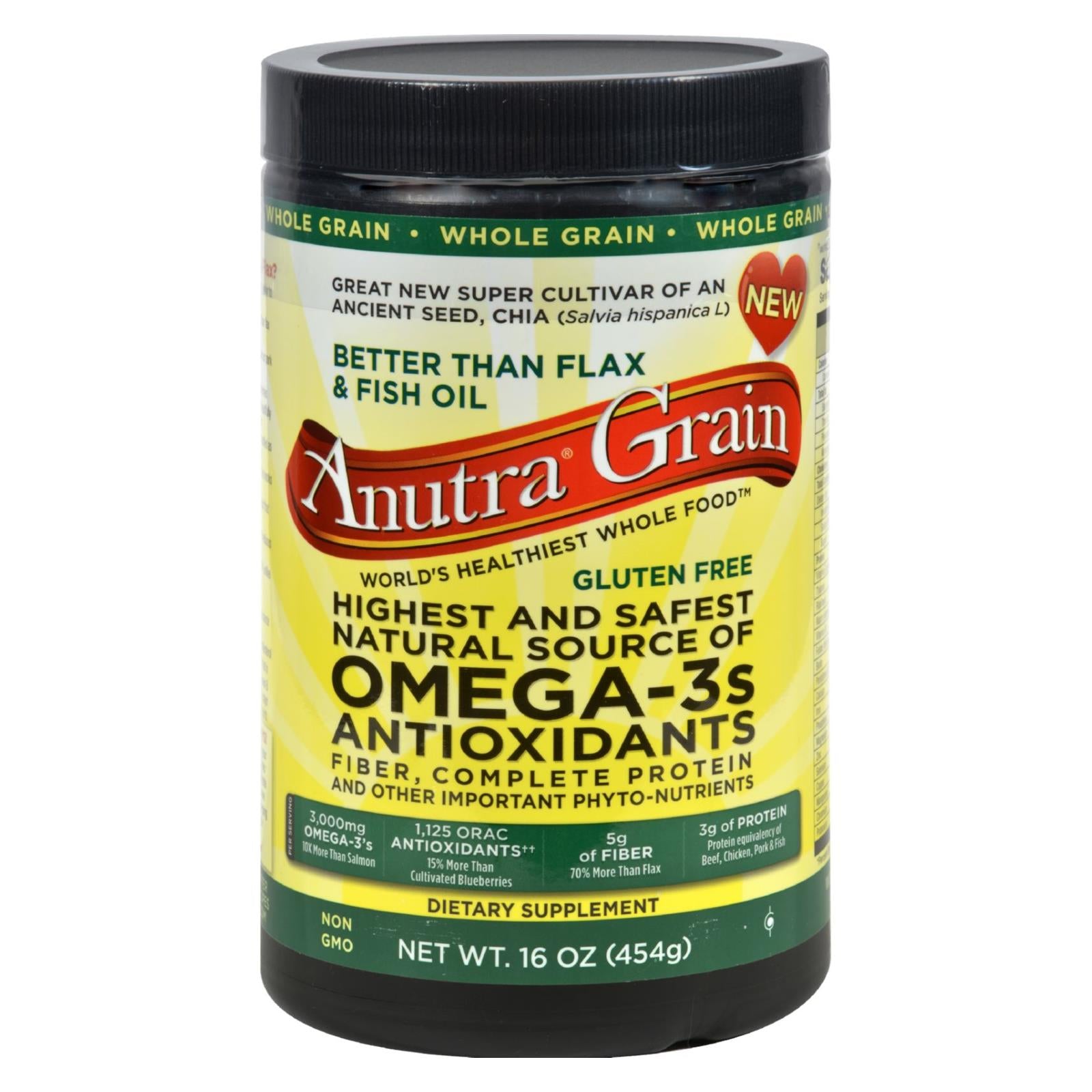 Anutra, Anutra Omega 3 Antioxidants Fiber and Complete Protein Whole Grain - 16 oz