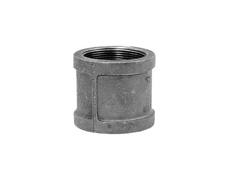 ANVIL INTERNATIONAL, Anvil 1-1/2 in. FPT X 1-1/2 in. D FPT Black Malleable Iron Coupling