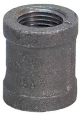 ANVIL INTERNATIONAL, Anvil 1-1/2 in. FPT X 1-1/2 in. D FPT Black Malleable Iron Coupling