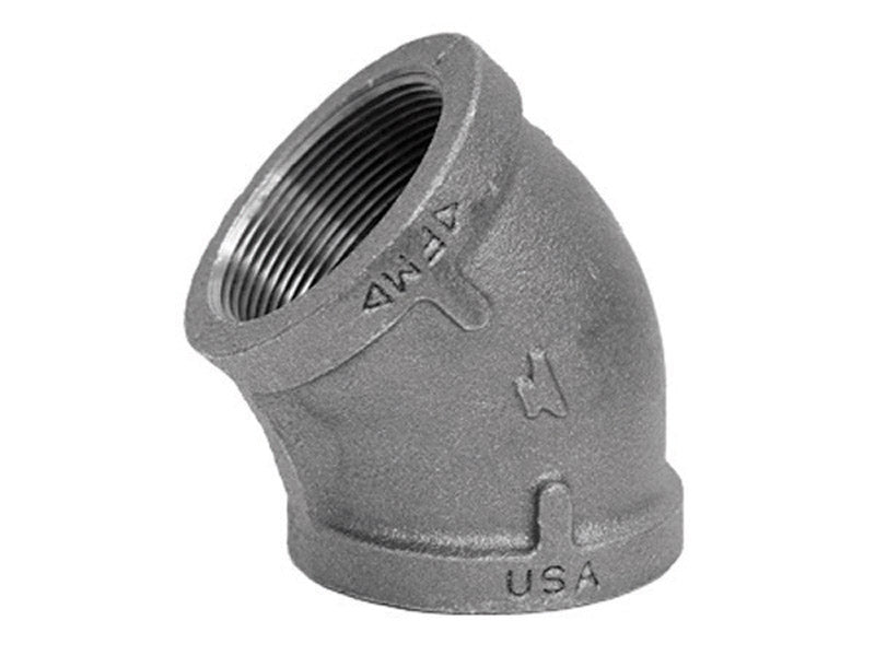 ANVIL INTERNATIONAL, Anvil 1-1/2 in. FPT X 1-1/2 in. D FPT Black Malleable Iron Elbow