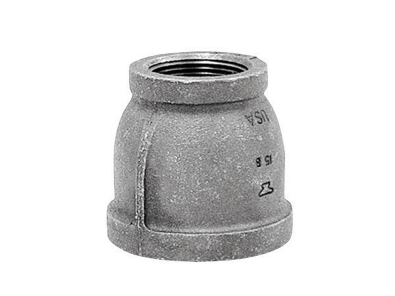 ANVIL INTERNATIONAL, Anvil 1-1/2 in. FPT X 1-1/4 in. D FPT Galvanized Malleable Iron Reducing Coupling