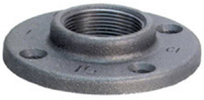 ANVIL INTERNATIONAL, Anvil 1-1/4 in. FPT Black Malleable Iron Floor Flange