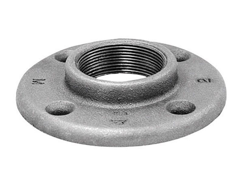 ANVIL INTERNATIONAL, Anvil 1-1/4 in. FPT Black Malleable Iron Floor Flange