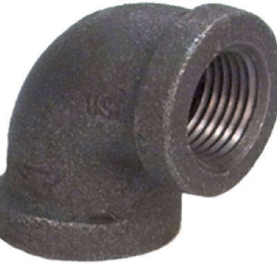 ANVIL INTERNATIONAL, Anvil 1-1/4 in. FPT X 1-1/4 in. D FPT Black Malleable Iron 90 Degree Elbow