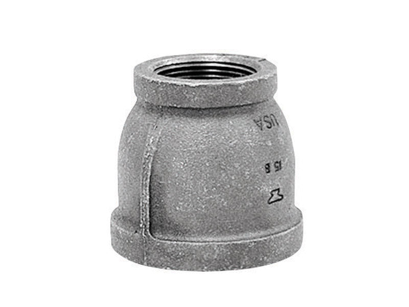 ANVIL INTERNATIONAL, Anvil 1-1/4 in. FPT X 1/2 in. D FPT Black Malleable Iron Reducing Coupling