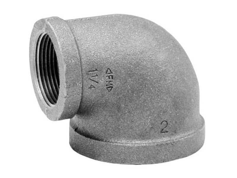 ANVIL INTERNATIONAL, Anvil 1 in. FPT X 1/2 in. D FPT Galvanized Malleable Iron Elbow