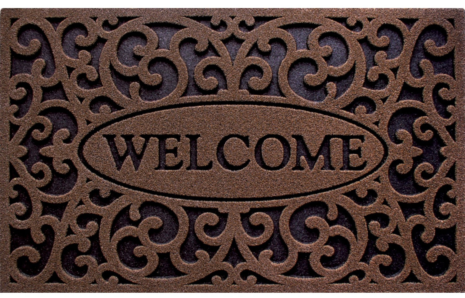 Apache At Home, Apache At Home 963-1418F 18" X 30" Coffee Welcome Design  Mat