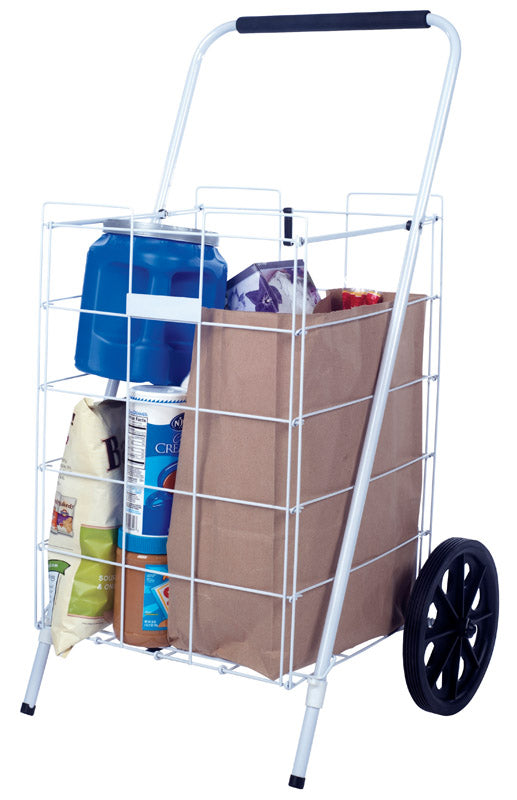 ACE TRADING - SHOPPING CARTS APEX, Apex 35-5/8 in. H X 21-5/16 in. W X 17-1/2 in. L White Collapsible Shopping Cart