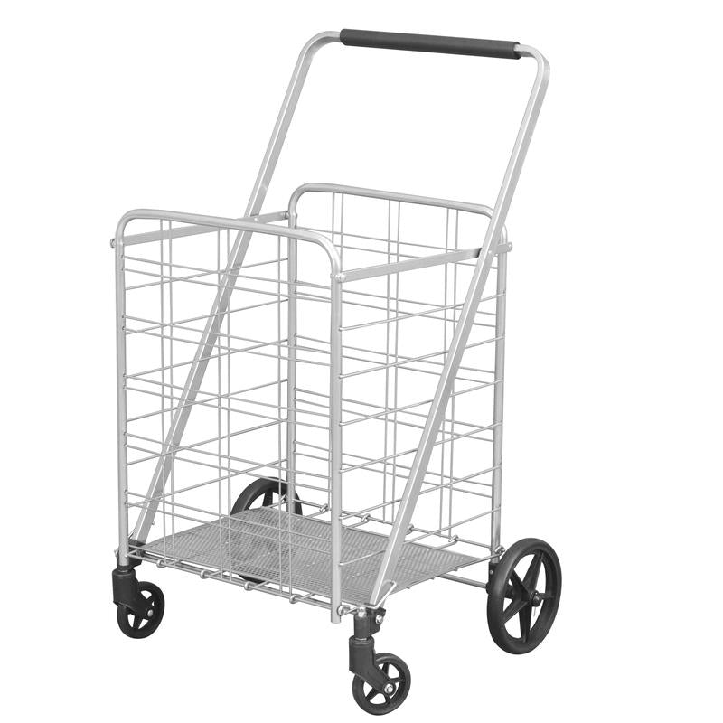 ACE TRADING - SHOPPING CARTS APEX, Apex 40.6 in. H X 21.5 in. W X 24.8 in. L Silver Collapsible Shopping Cart