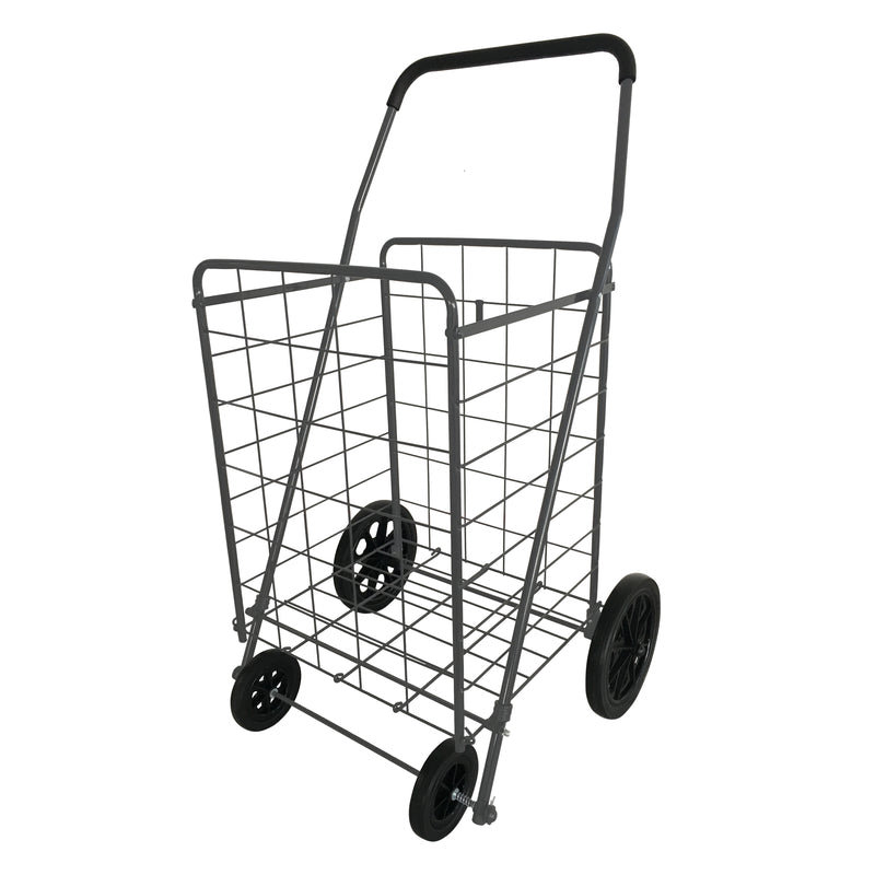 ACE TRADING - SHOPPING CARTS APEX, Apex 40.6 in. H X 21.7 in. W X 24.4 in. L Gray Collapsible Shopping Cart