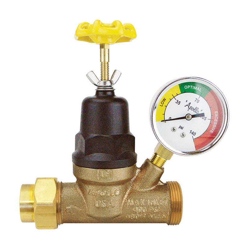 THE MOSACK GROUP INC, Apollo 3/4 in. FNPT Bronze Water Pressure Regulator with Gauge