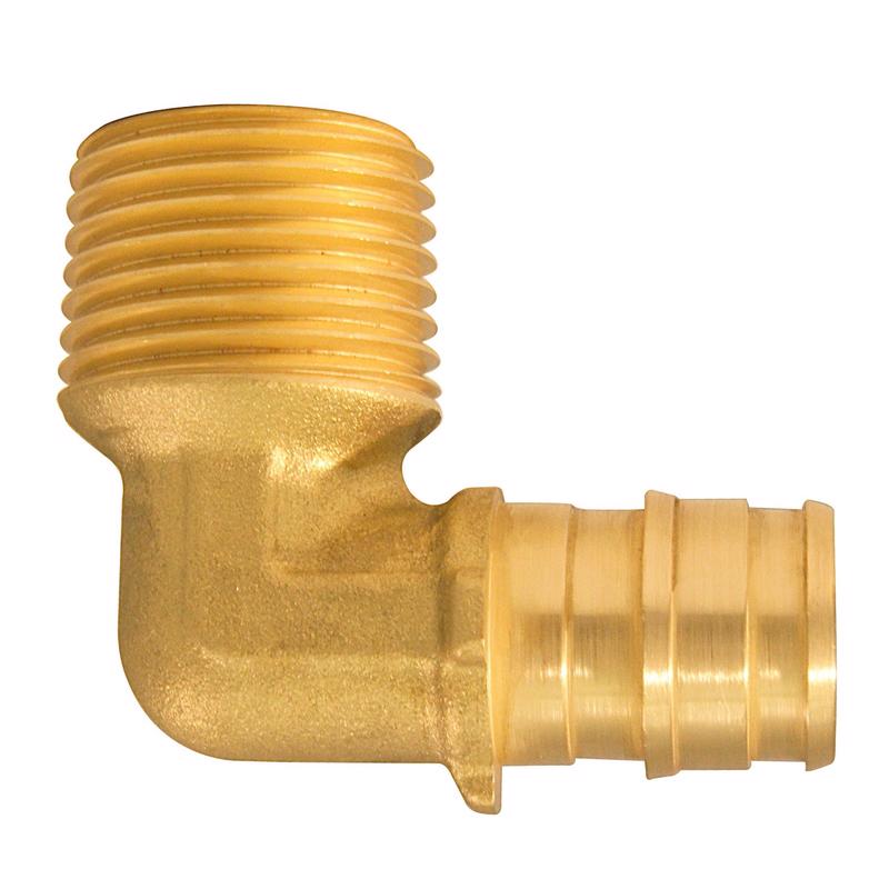 THE MOSACK GROUP INC, Apollo PEX-A 1/2 in. Expansion PEX in to T X 1/2 in. D MNPT  Brass 90 Degree Elbow (Pack of 25)