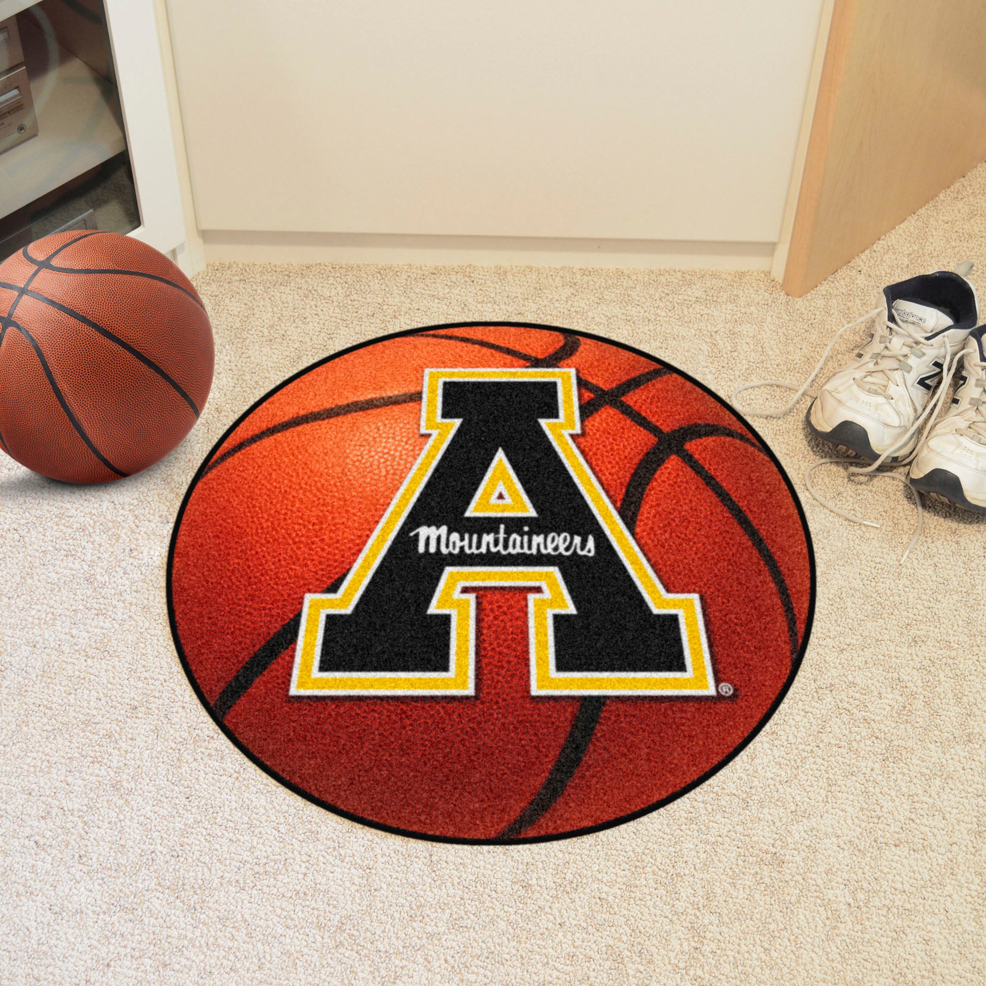 FANMATS, Appalachian State University Basketball Rug - 27in. Diameter
