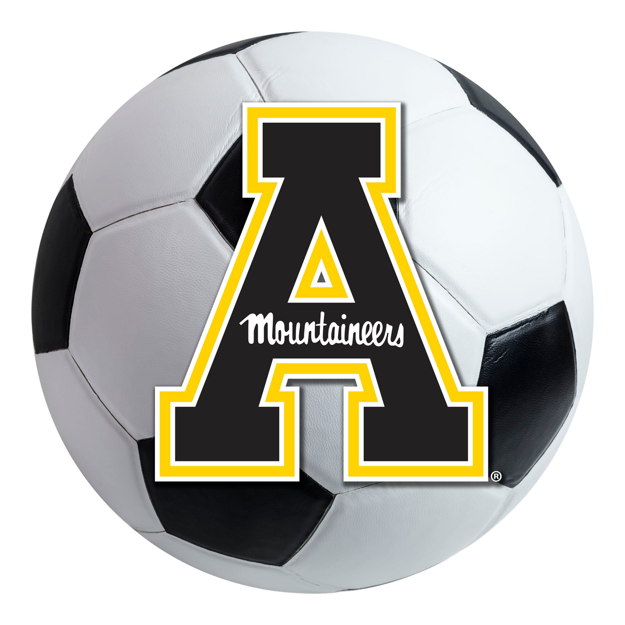 FANMATS, Appalachian State University Soccer Ball Rug - 27in. Diameter